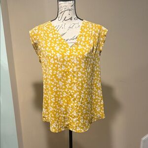 Yellow Floral Women's Top